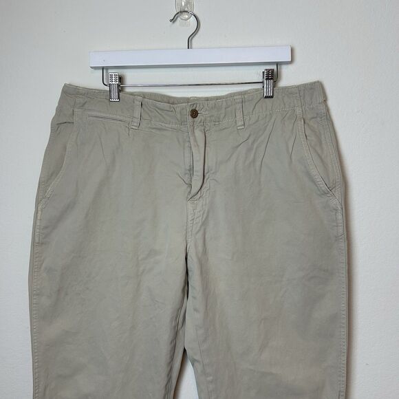 Polo Ralph Lauren Pants Mens 36x34 Tan Chino Flat Front Classic Preppy RL-5 Flag - Picture 2 of 13